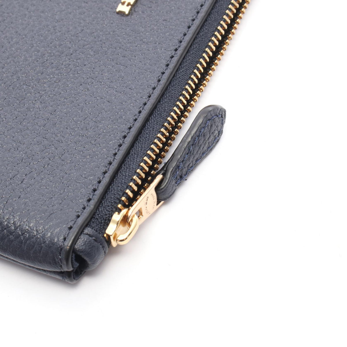 COACH Small Leather Wristlet Pouch Navy