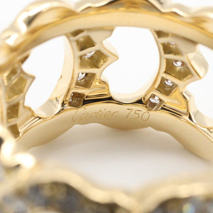 CARTIER C de Cartier K18 Diamond Ring Size JP 11