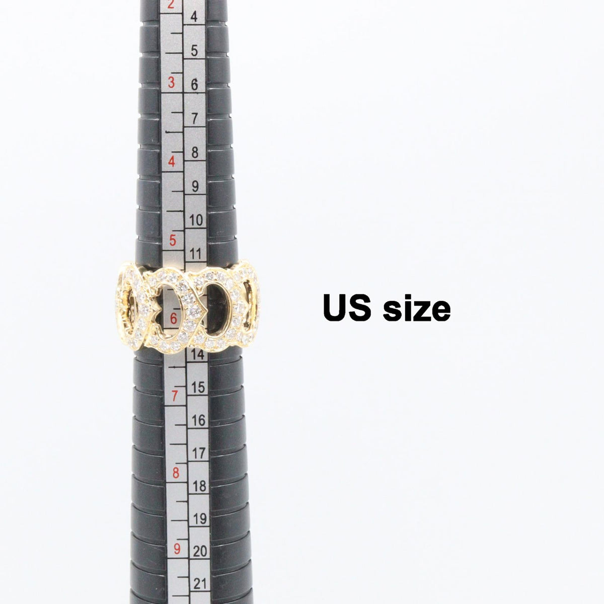 CARTIER C de Cartier K18 Diamond Ring Size JP 11