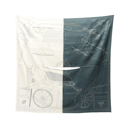 HERMES Carre Dosart Petit-Duc Silk Scarf