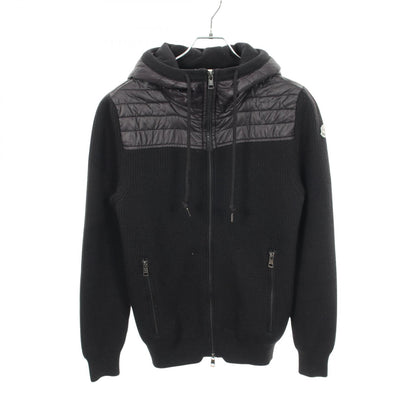 MONCLER Mixed Media Wool Nylon Hoodie Size S