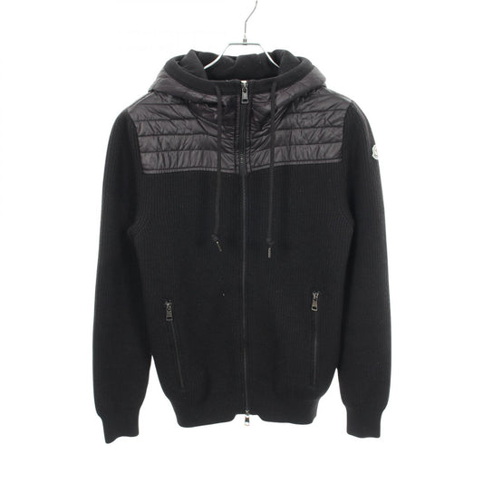 MONCLER Mixed Media Wool Nylon Hoodie Size S