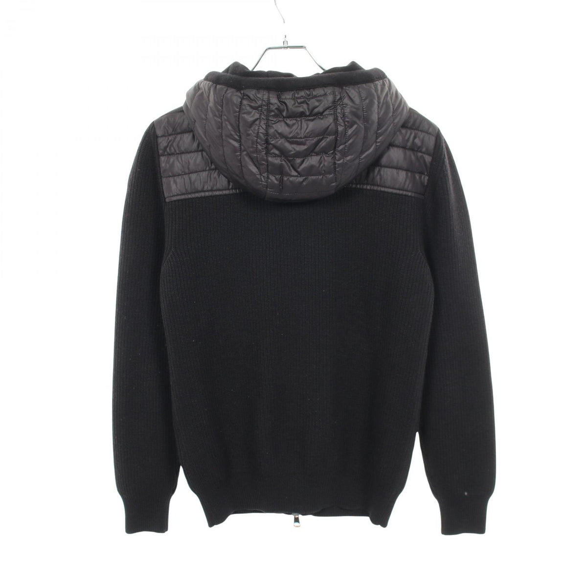 MONCLER Mixed Media Wool Nylon Hoodie Size S