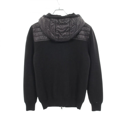 MONCLER Mixed Media Wool Nylon Hoodie Size S