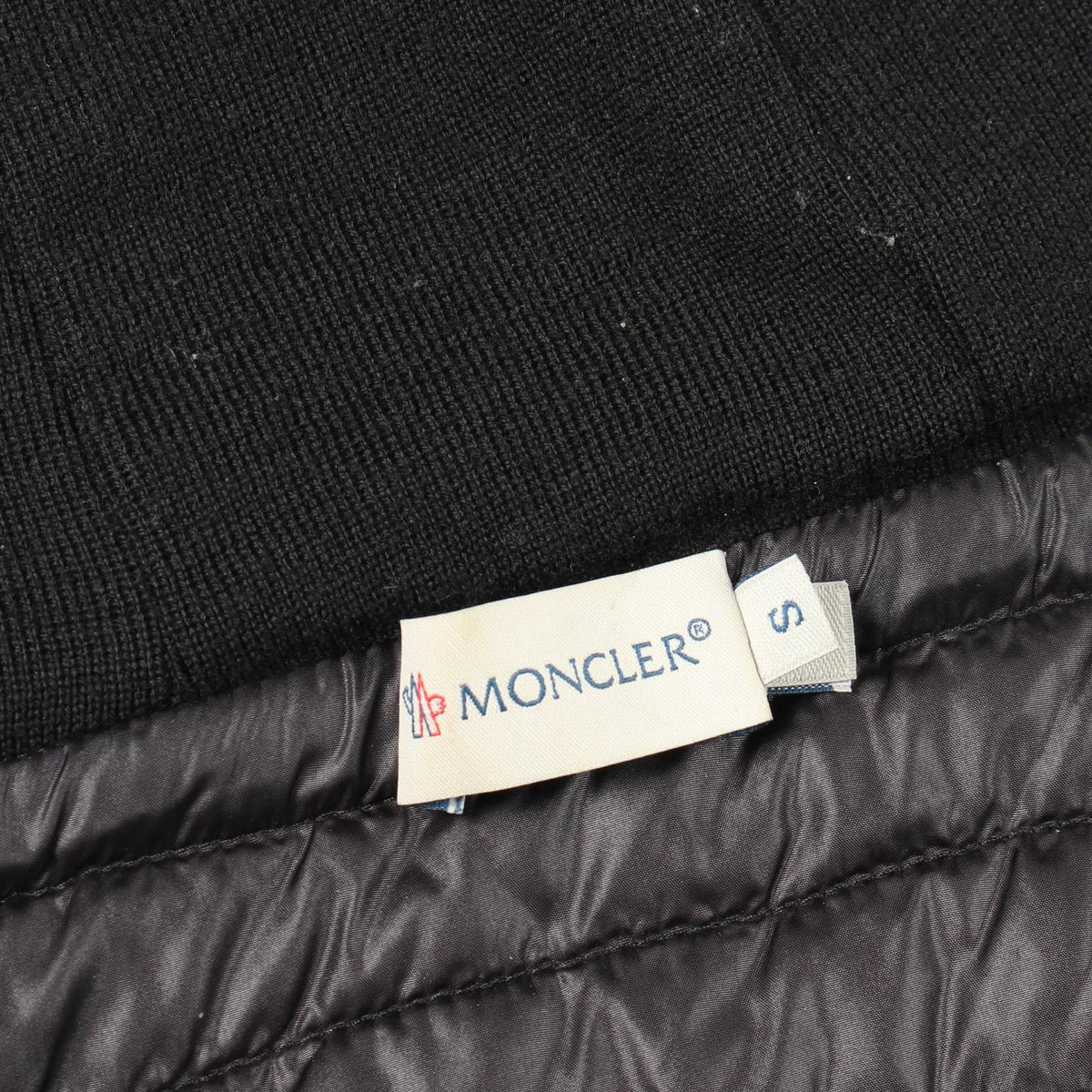MONCLER Mixed Media Wool Nylon Hoodie Size S