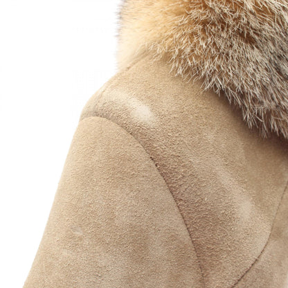 PRADA Suede Fur Boots - Beige Size 35.5