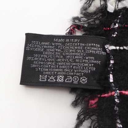 CHANEL Coco Mark Tweed Wool - Black Stole