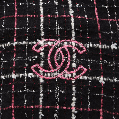 CHANEL Coco Mark Tweed Wool - Black Stole