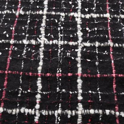 CHANEL Coco Mark Tweed Wool - Black Stole