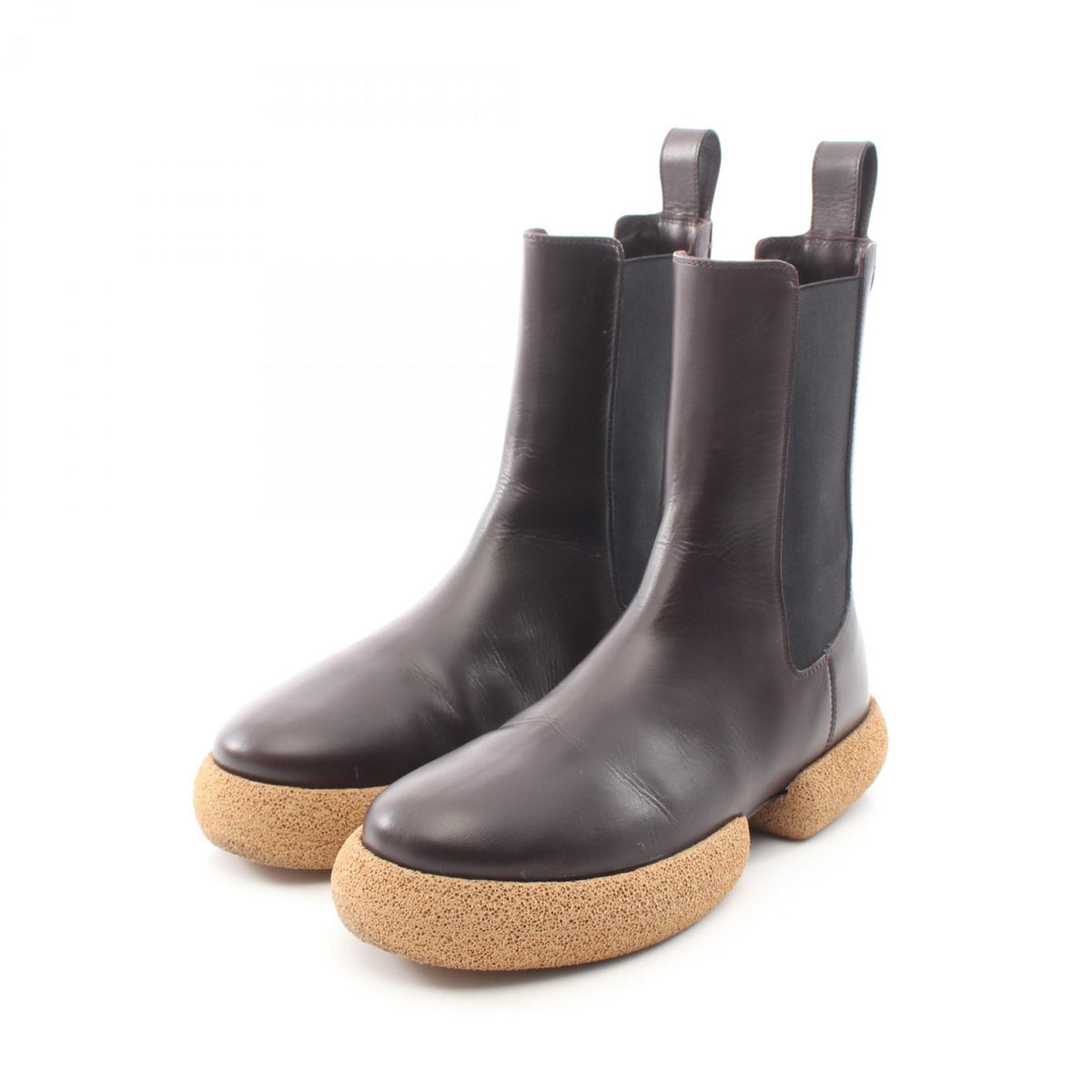 DRIES VAN NOTEN Brown Leather Chelsea Boots Size 39.5