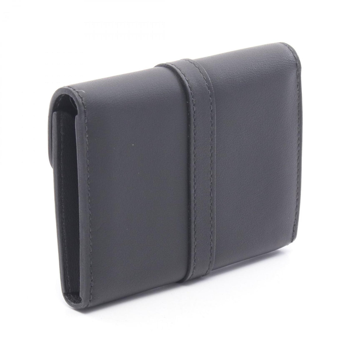 HERMES Glenan Compact Veau Wallet Black