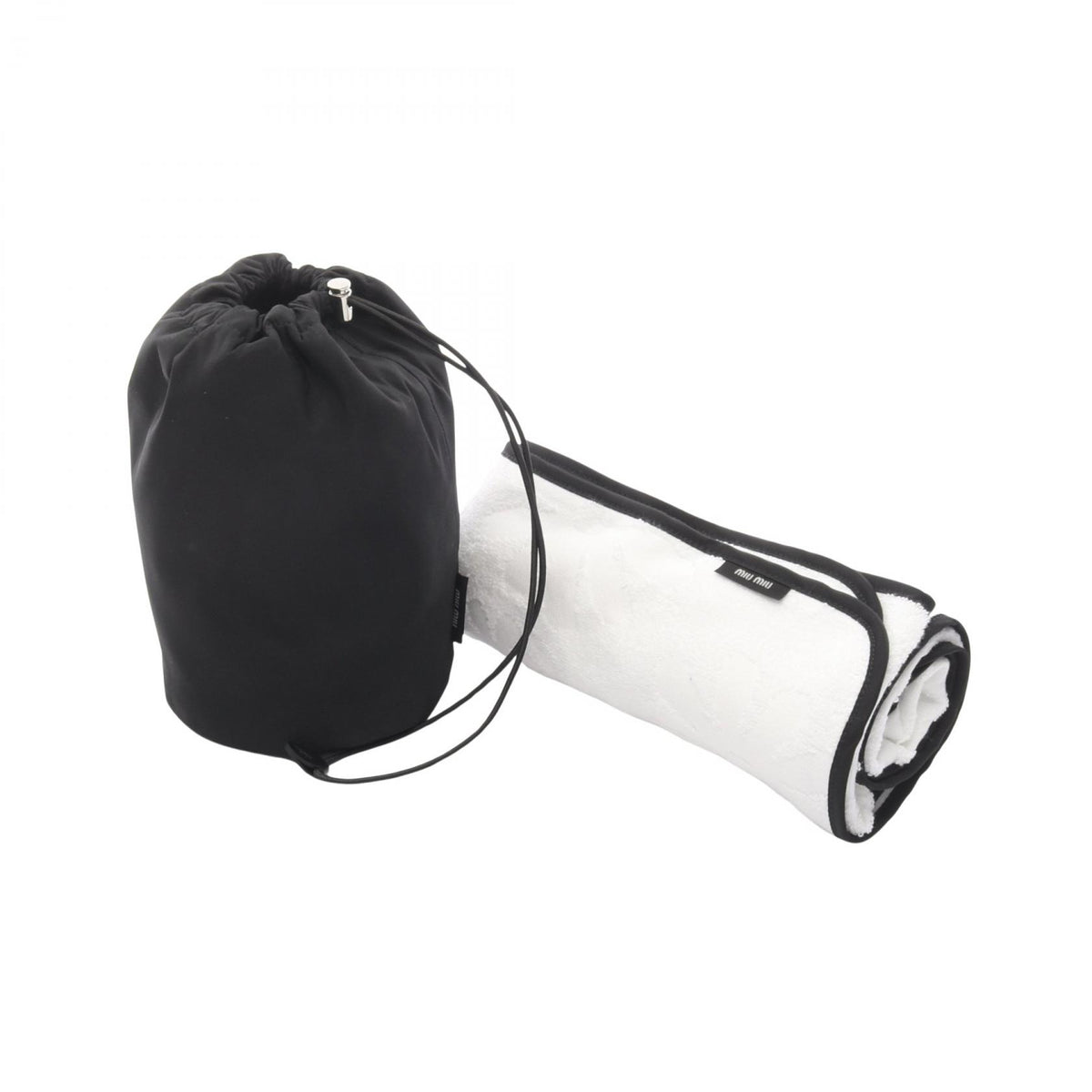 Miu Miu Drawstring Novelty Pouch Black