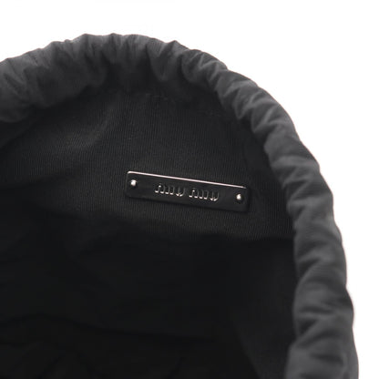 Miu Miu Drawstring Novelty Pouch Black