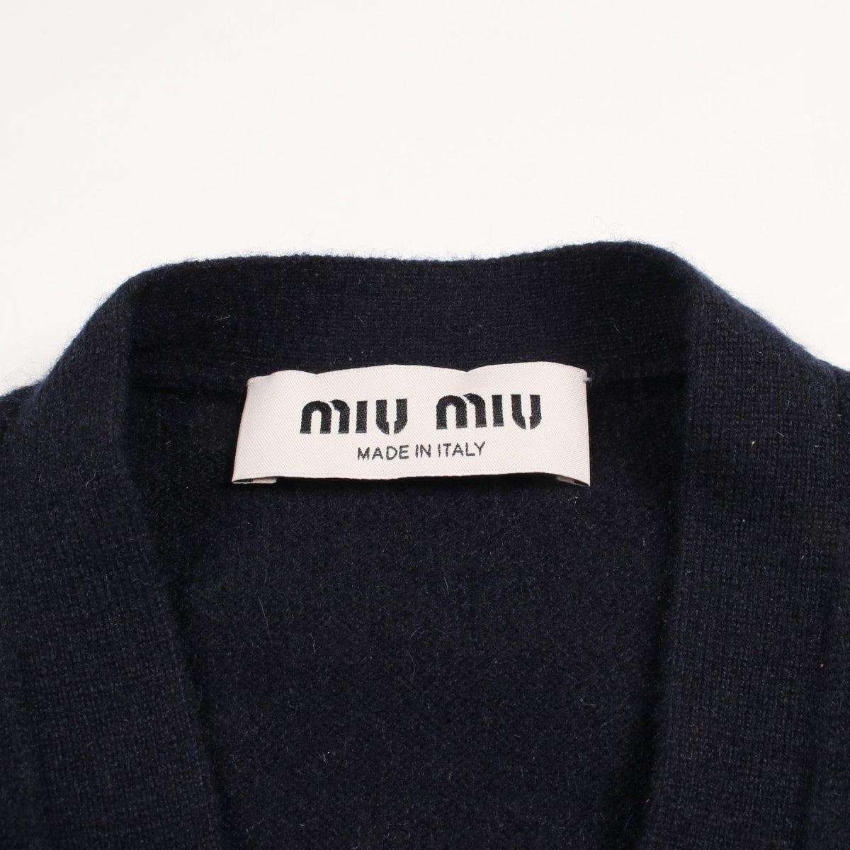 Miu Miu Side Open Cashmere Vest Navy Size 36