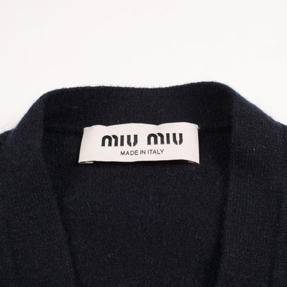 Miu Miu Side Open Cashmere Vest Navy Size 36