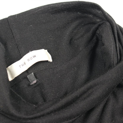 THE ROW Tencel Turtleneck Long Sleeve Top Black Size XS