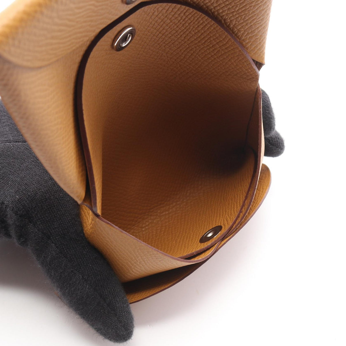 HERMES Calvi Duo Veau Epsom Case Brown