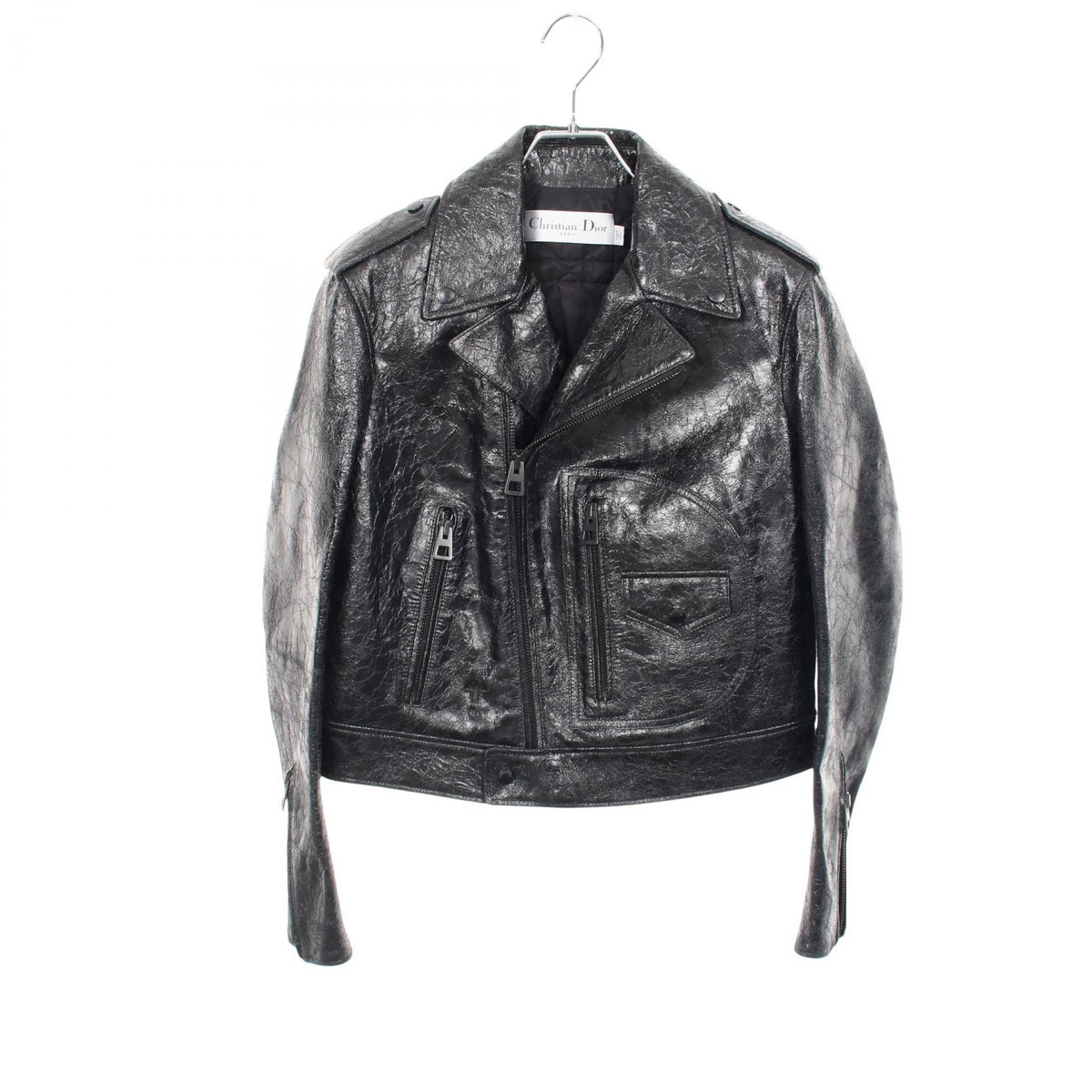 Dior Leather Riders Jacket Black Size 36