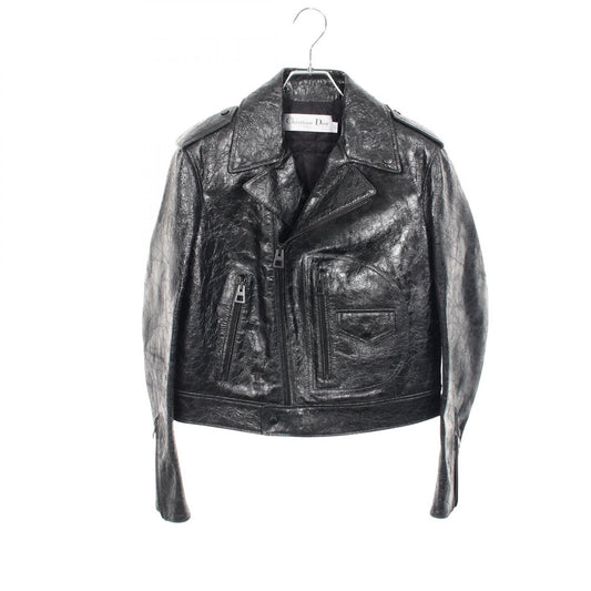 Dior Leather Riders Jacket Black Size 36