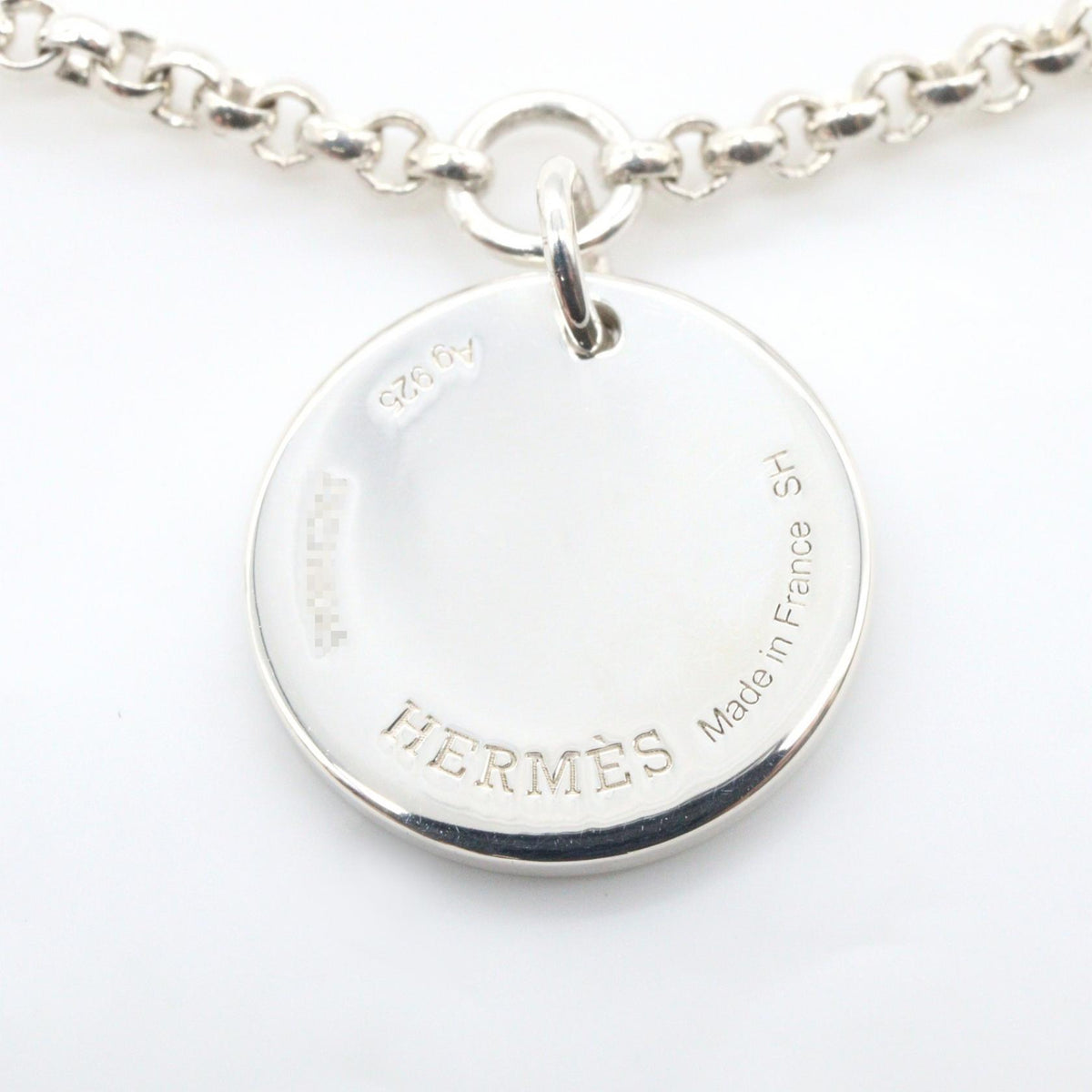 HERMES Ex-Libris Silver 925 Bracelet Gold