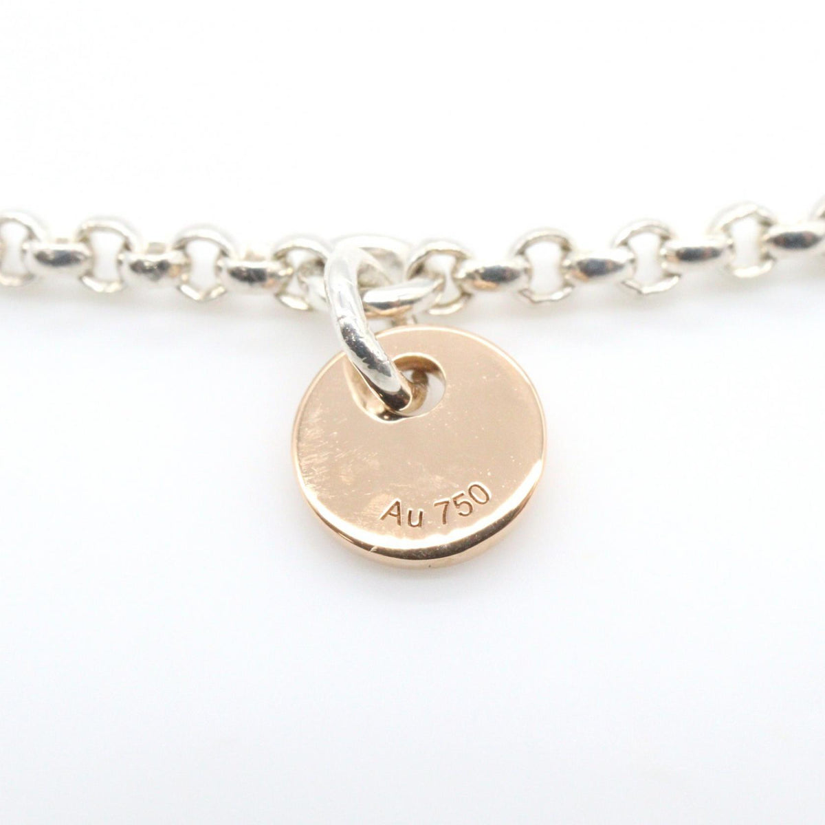 HERMES Ex-Libris Silver 925 Bracelet Gold