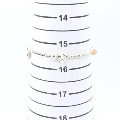 HERMES Ex-Libris Silver 925 Bracelet Gold
