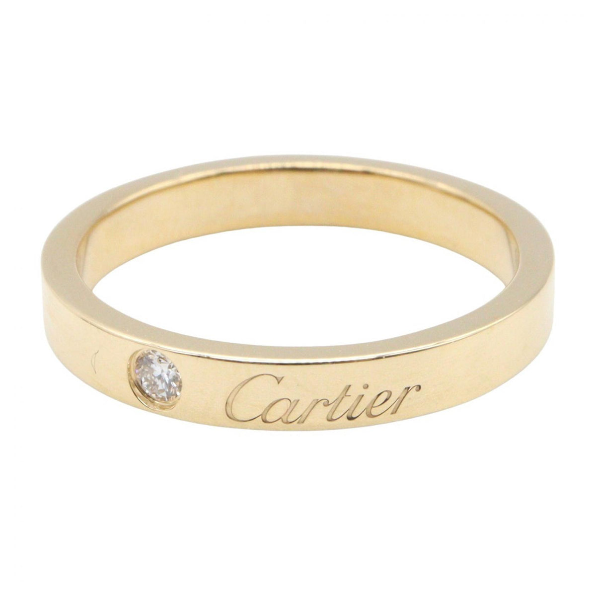 CARTIER C de Cartier K18 Diamond Ring Size JP 11.5