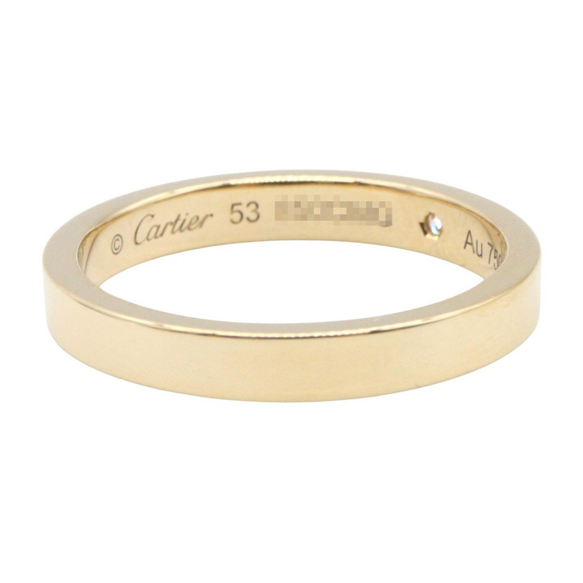 CARTIER C de Cartier K18 Diamond Ring Size JP 11.5