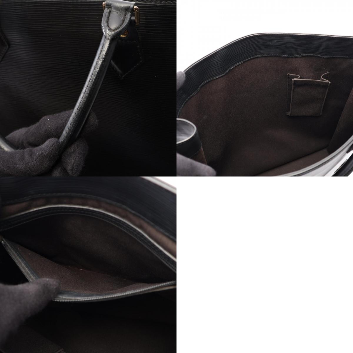LOUIS VUITTON Sac Plat Epi Leather - Black Tote