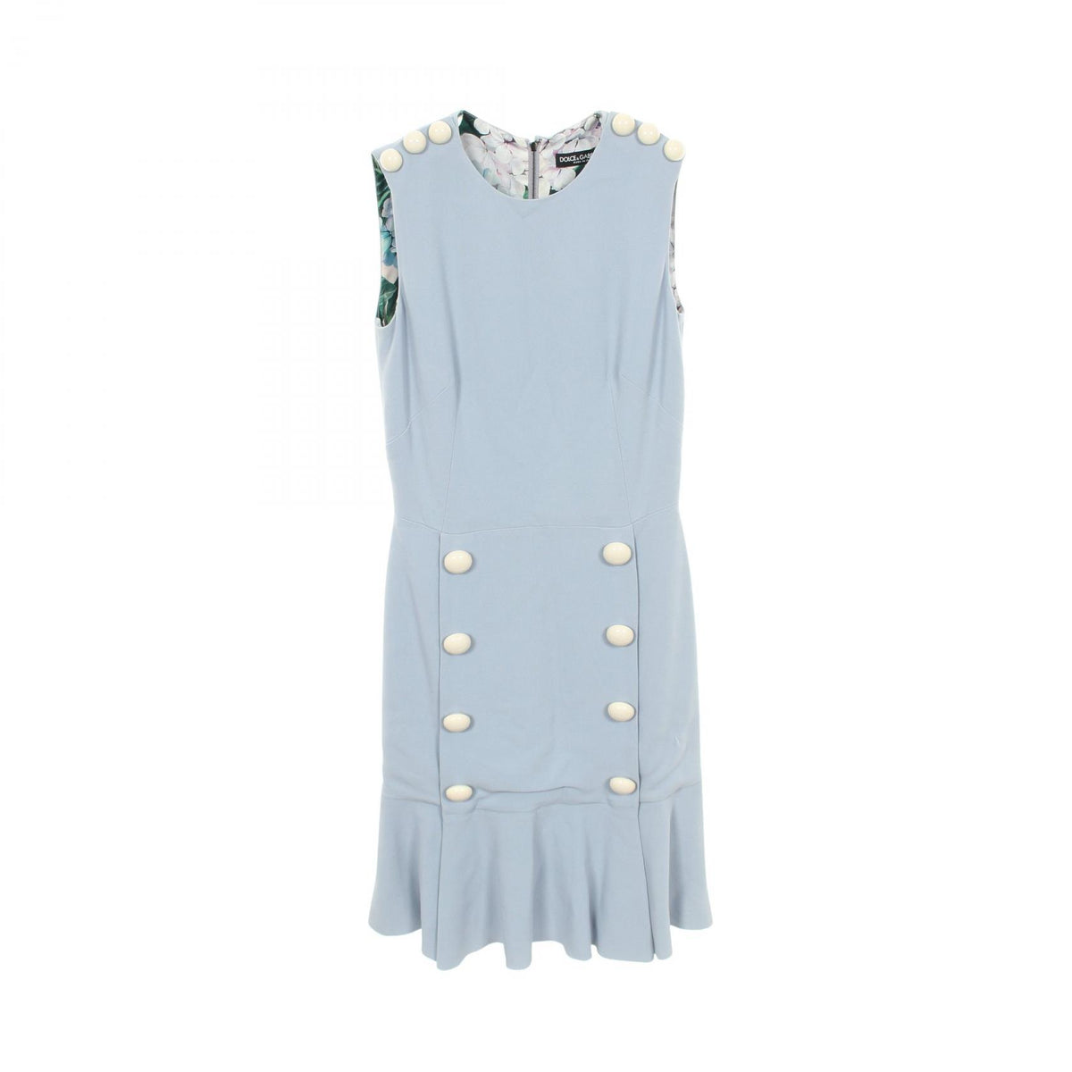 DOLCE & GABBANA Floral Sleeveless Rayon Midi Dress Size 40