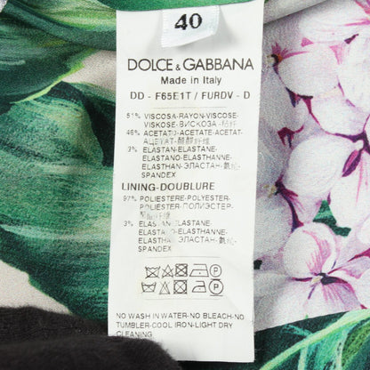 DOLCE & GABBANA Floral Sleeveless Rayon Midi Dress Size 40