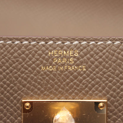 HERMES Kelly To Go Etoupe Shoulder Bag