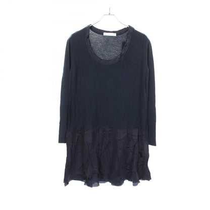 sacai luck Cotton Paneled Midi Dress Blue Size 3