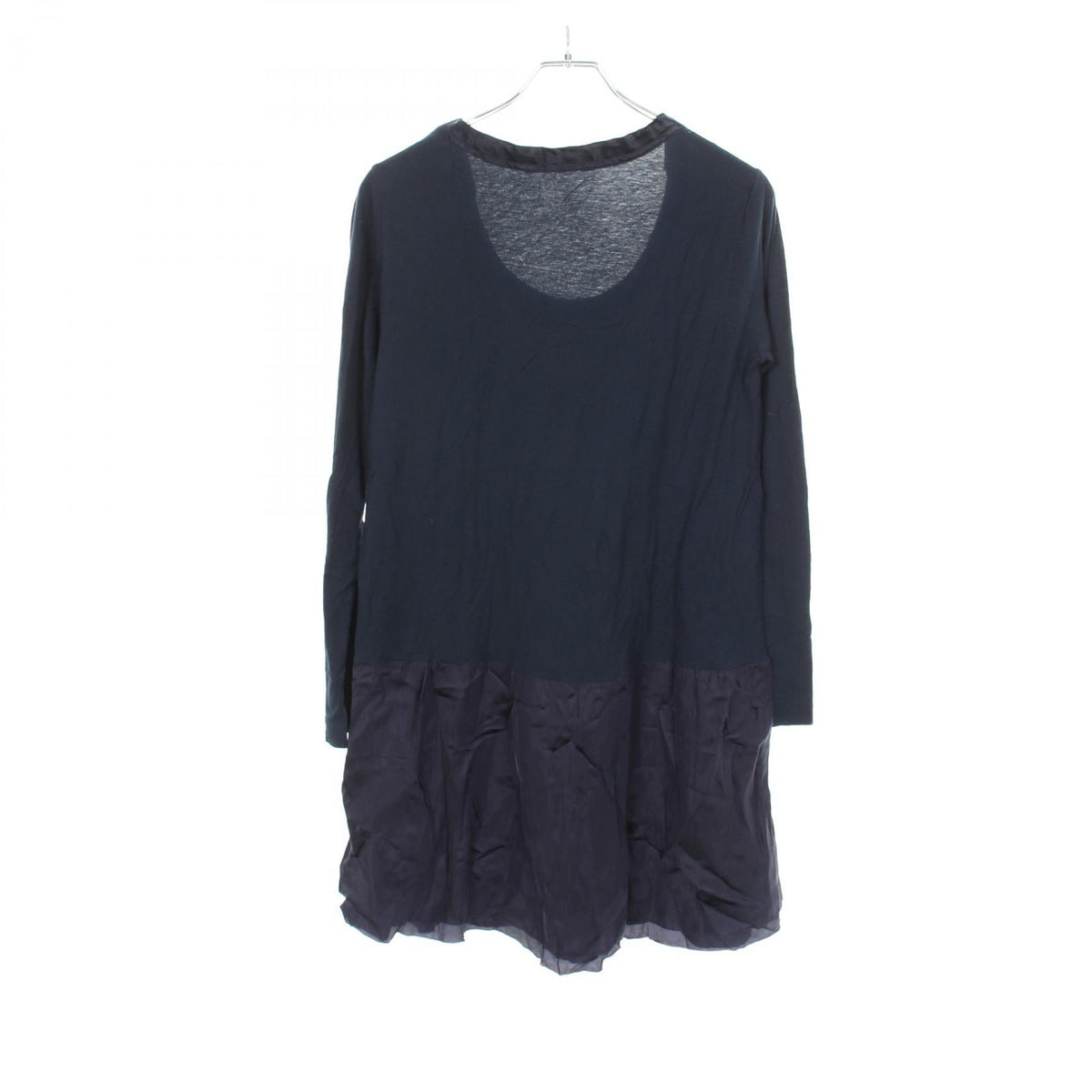 sacai luck Cotton Paneled Midi Dress Blue Size 3