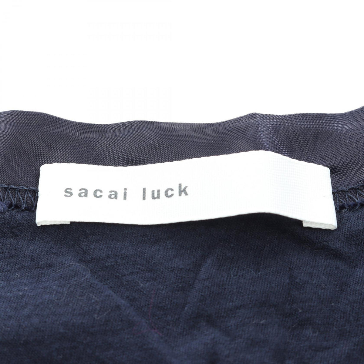 sacai luck Cotton Paneled Midi Dress Blue Size 3
