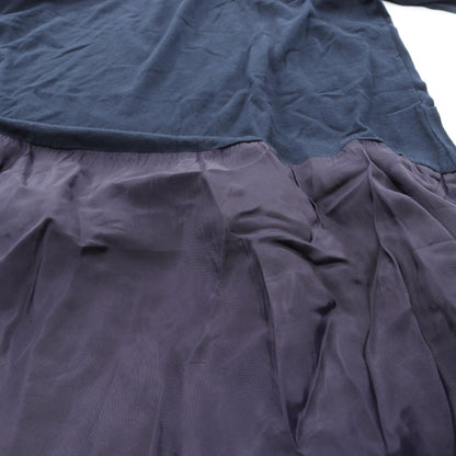 sacai luck Cotton Paneled Midi Dress Blue Size 3