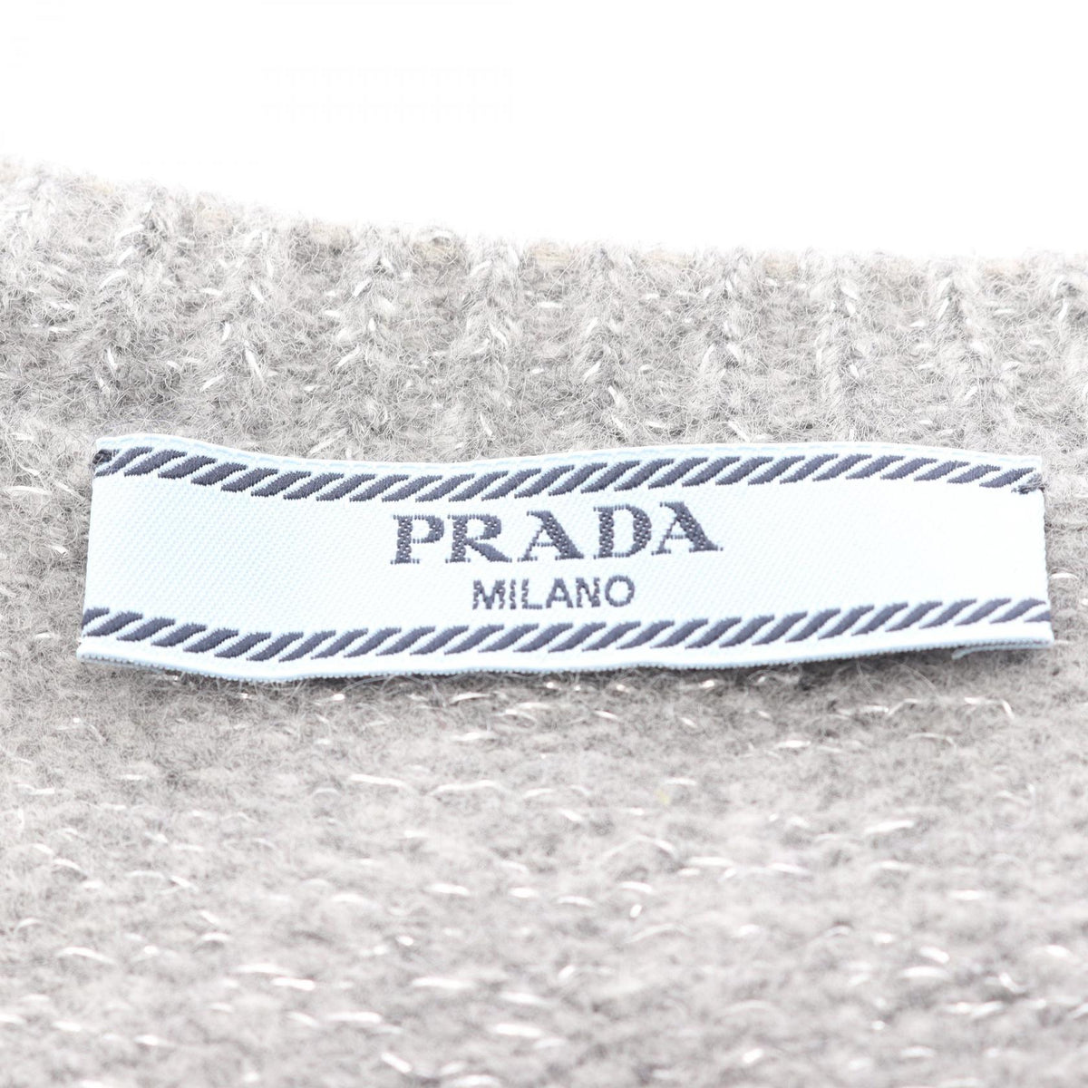PRADA Logo Crewneck Cashmere Wool Sweater Size 38