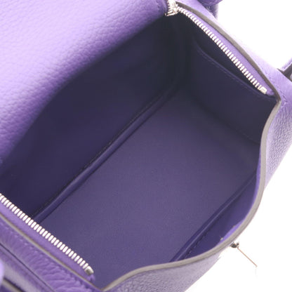 HERMES Lindy Mini Taurillon Bag Purple