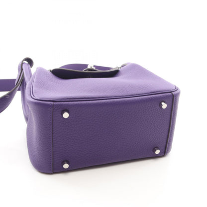 HERMES Lindy Mini Taurillon Bag Purple
