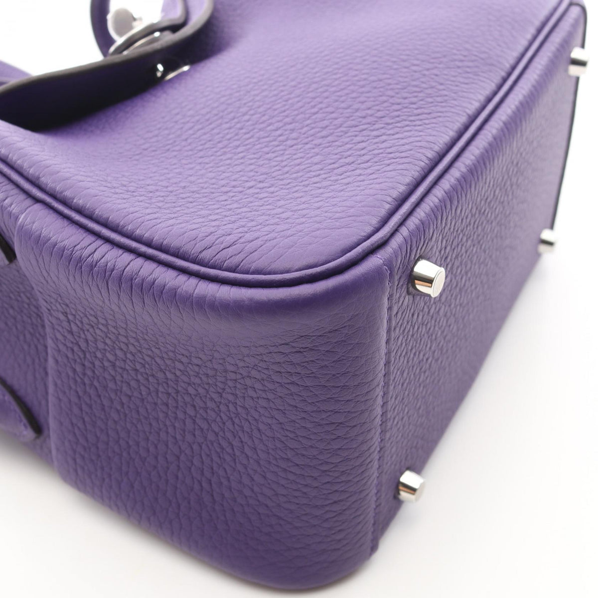 HERMES Lindy Mini Taurillon Bag Purple