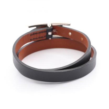 HERMES Behapi Double Tour Reversible Bracelet Black Size T1