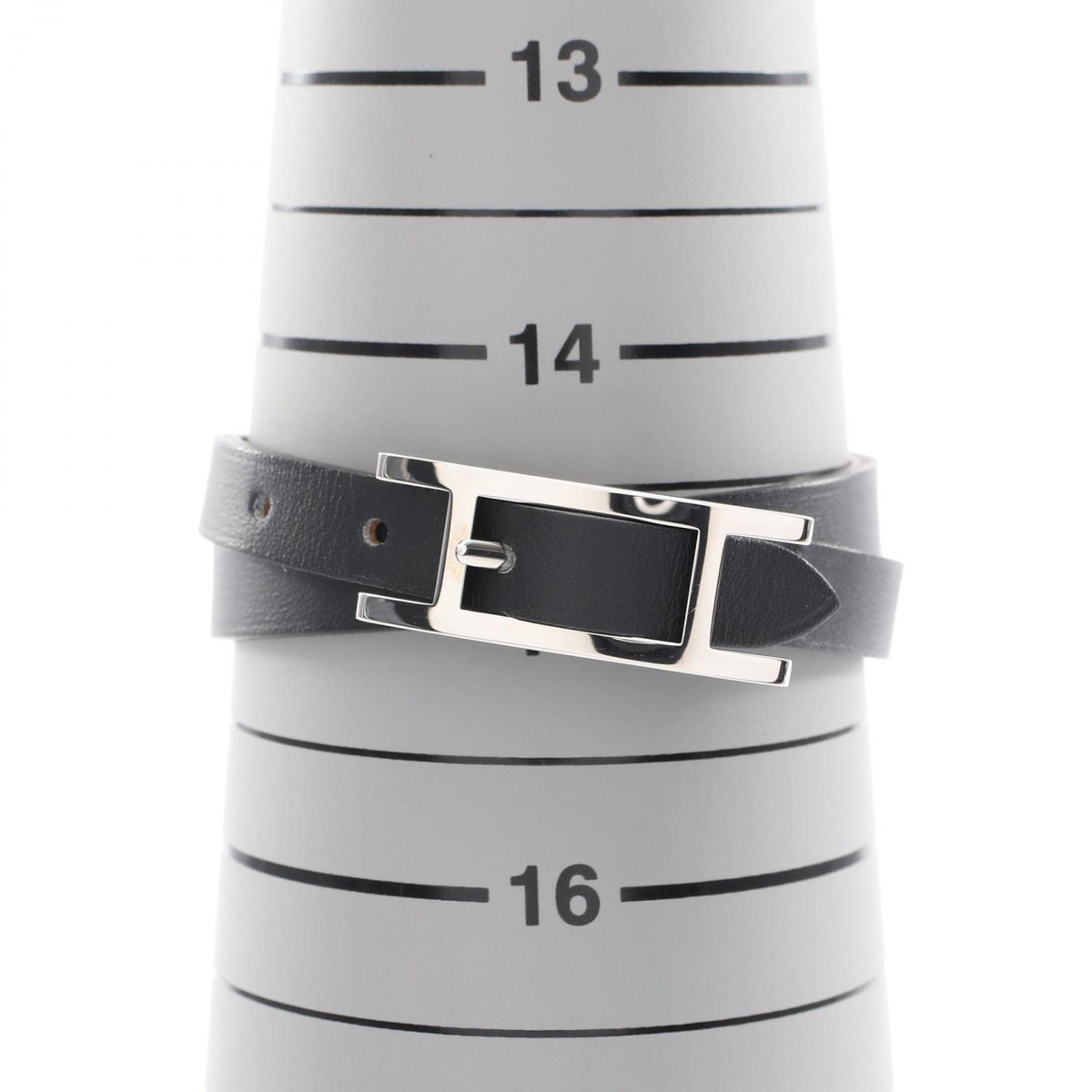 HERMES Behapi Double Tour Reversible Bracelet Black Size T1