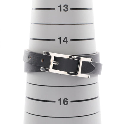 HERMES Behapi Double Tour Reversible Bracelet Black Size T1