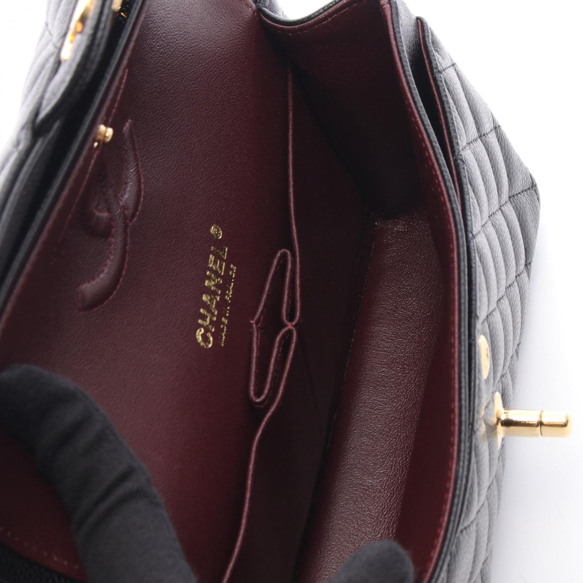 CHANEL Matelasse Double Flap Bag Black