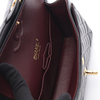 CHANEL Matelasse Double Flap Bag Black