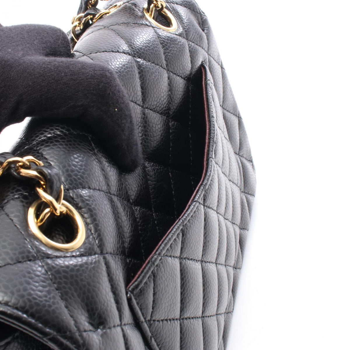 CHANEL Matelasse Double Flap Bag Black
