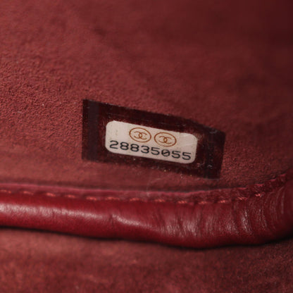 CHANEL Matelasse Lambskin Shoulder Bag Red