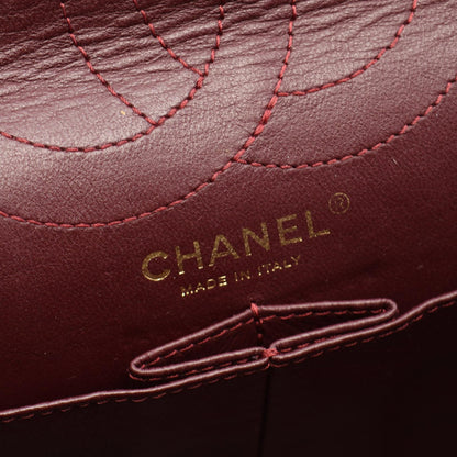 CHANEL 2.55 Matelasse Double Bag Black