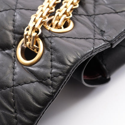 CHANEL 2.55 Matelasse Double Bag Black