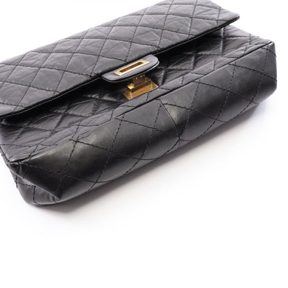 CHANEL 2.55 Matelasse Double Bag Black